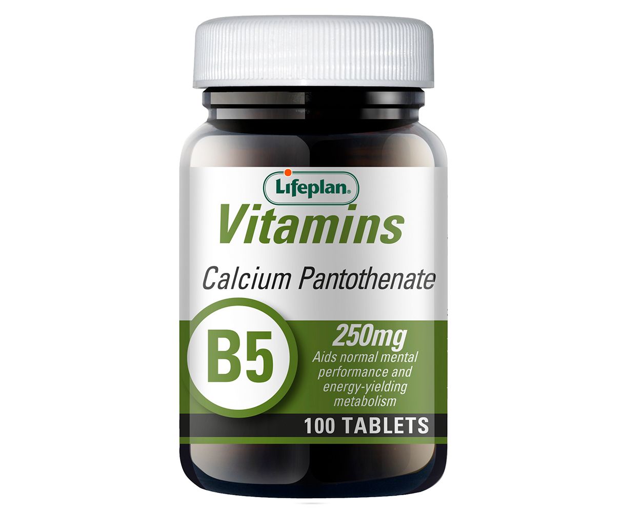 Lifeplan B5 Calcium Pantothenate 250mg (100 Tablets)
