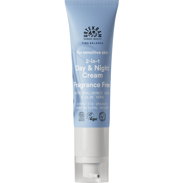 Urtekram Fragrance Free 2 in 1 Day & Night Cream- Sensitive Skin (50ml)