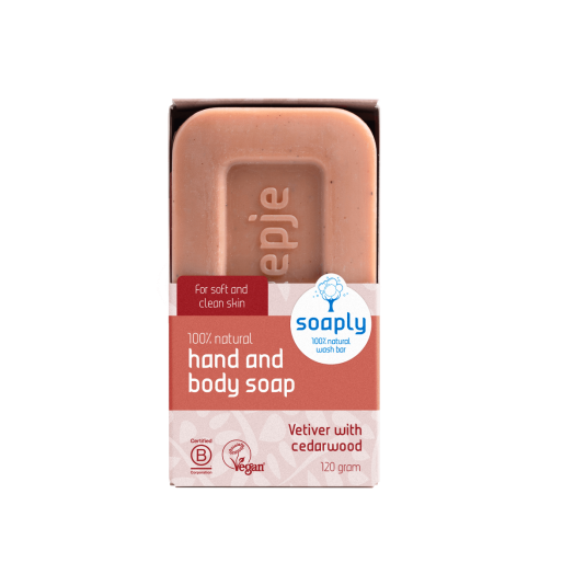 Soaply Hand & Body Soap Bar - Vetiver & Cedarwood (120g)